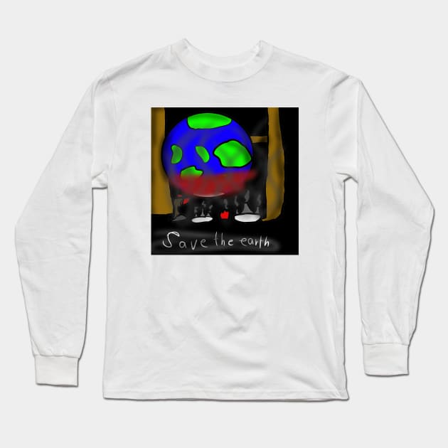 Save The Earth Long Sleeve T-Shirt by Kidrock96